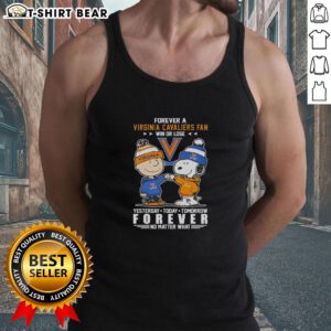 Official Virginia Cavaliers Snoopy and Charlie Brown Forever a Fan tank top, perfect for loyal fans win or lose.