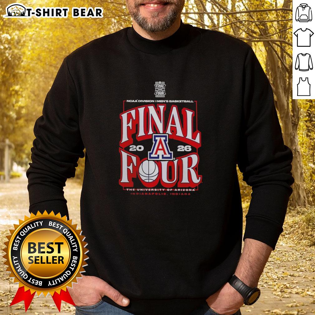 Alt Text: Original Arizona Wildcats 2026 NCAA Men's Basketball Tournament Final Four sweatshirt in team colors, perfect for fans.