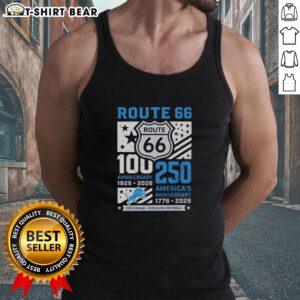 Original Detroit Lions Route 66 Centennial 100th Anniversary tank top celebrating 250th America's anniversary, 1926-2026.