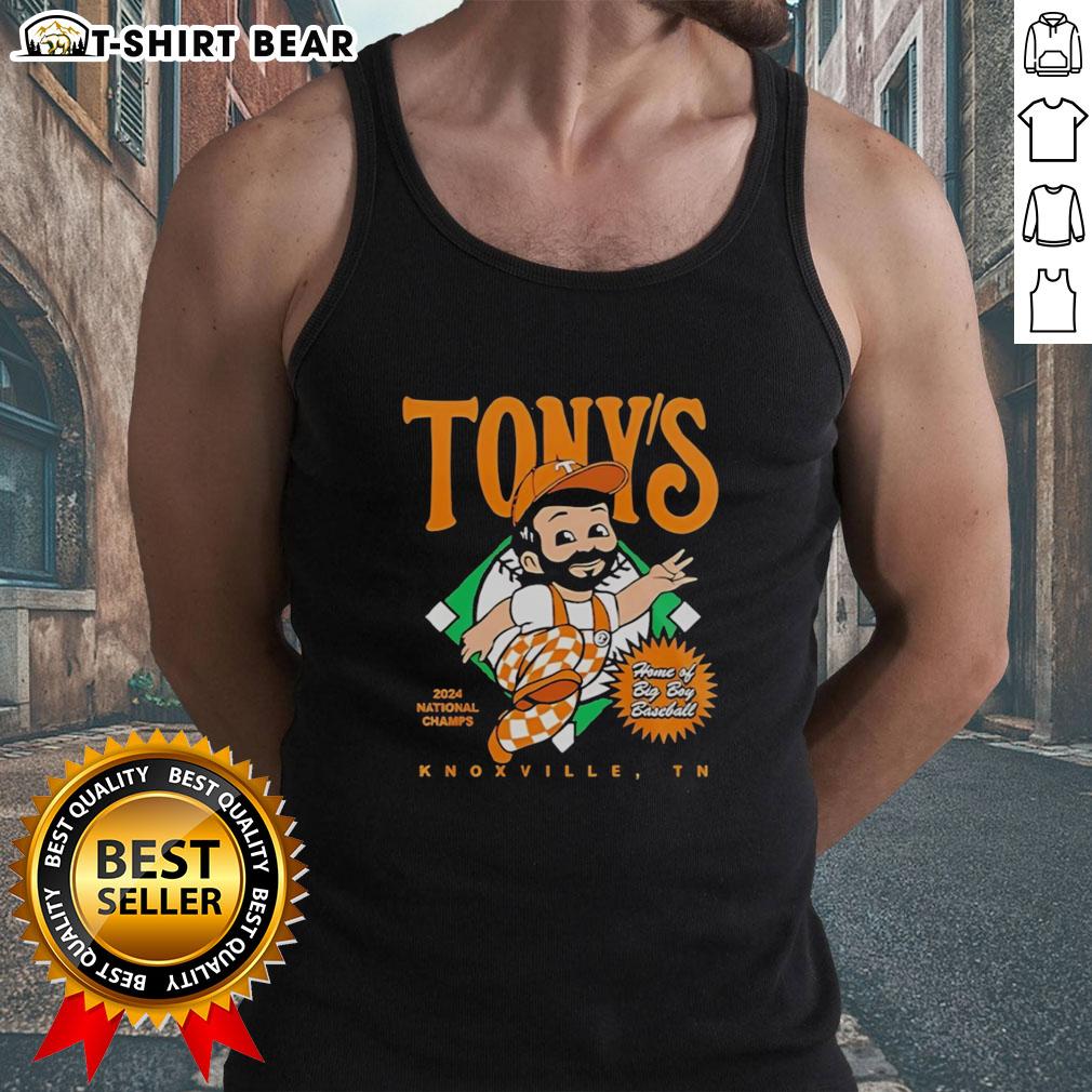 Alt Text: Original Tony's Tennessee Volunteers 2026 National Champions tank top featuring Big Boy Baseball design.