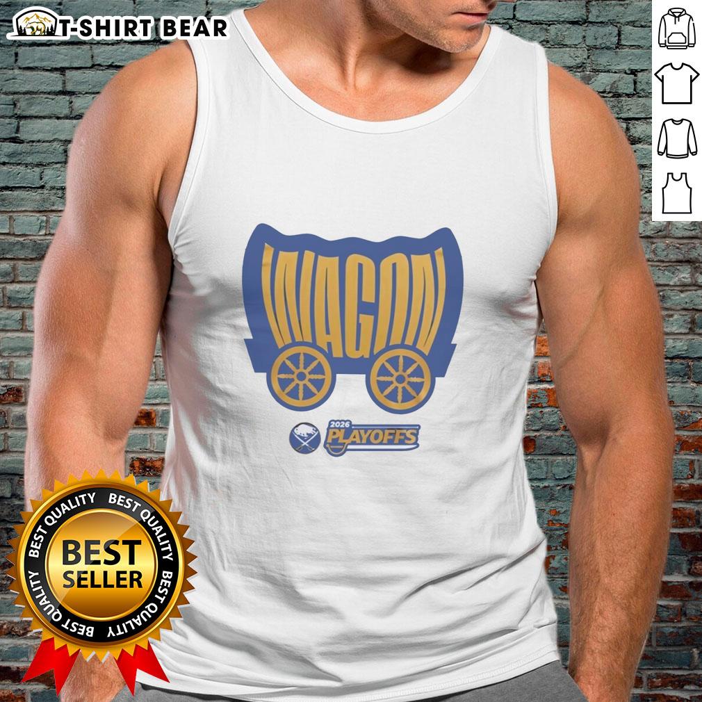 Premium Buffalo Sabres Wagon 2026 Playoffs Tank Top featuring team colors and logo, perfect for game day attire.