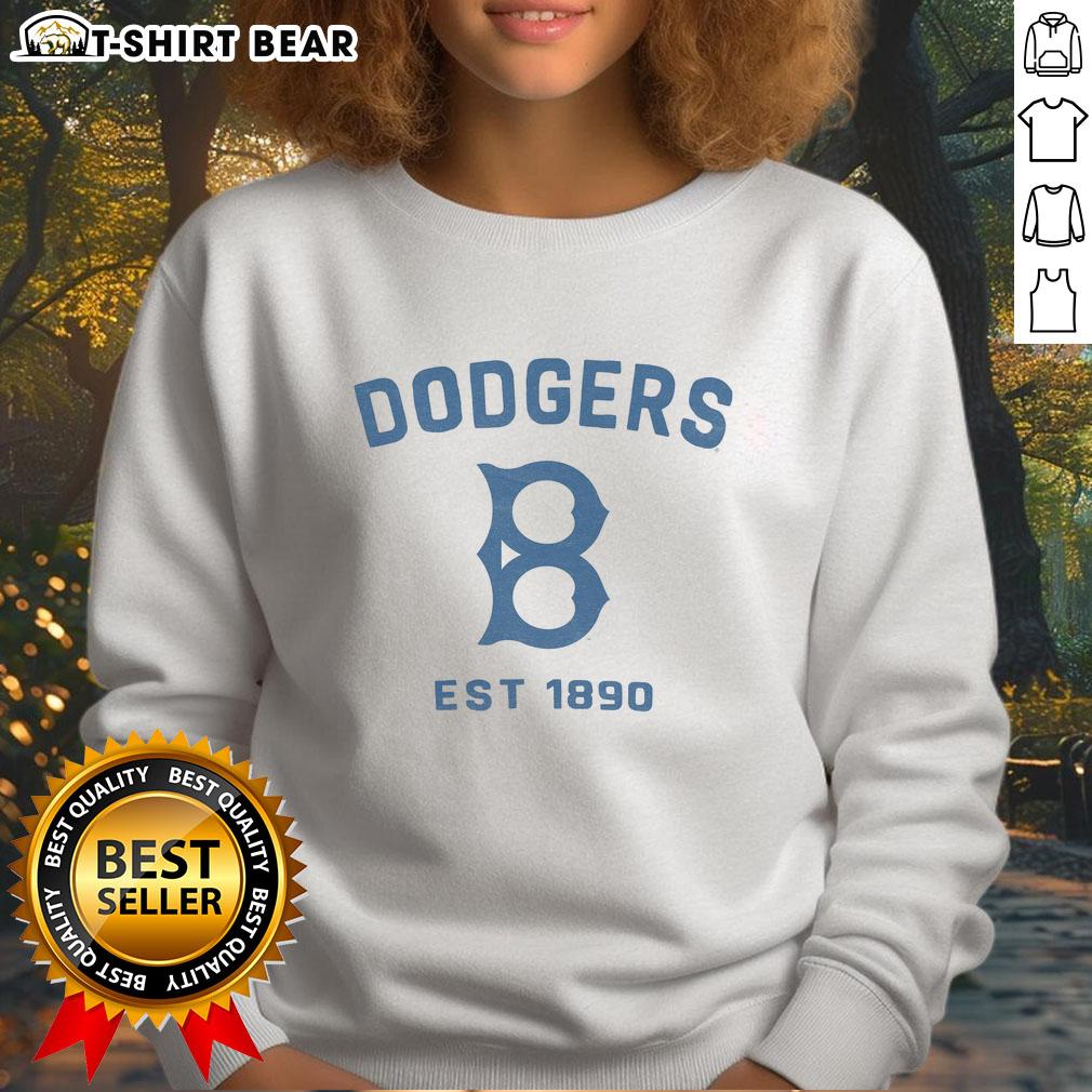 Alt Text: Cozy Los Angeles Dodgers Cooperstown Duster sweatshirt in navy blue, perfect for baseball fans.