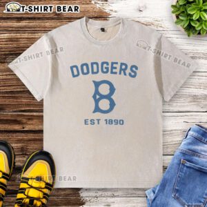 Pretty Los Angeles Dodgers Cooperstown Duster Washed T-Shirt in blue, showcasing vintage baseball style and team pride.