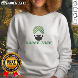 Alt Text: Stylish Pretty Rupee Tree Indian Face Sweatshirt featuring vibrant colors and unique design for casual wear.