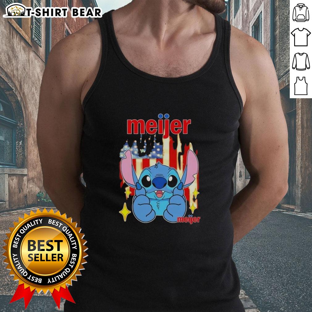 Pretty Stitch USA flag tank top featuring vibrant colors and stylish design, perfect for patriotic summer outfits.