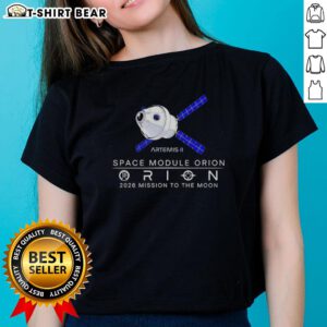 Top Artemis II space module Orion 2026 mission to the Moon ladies tee featuring stylish design and space exploration theme.