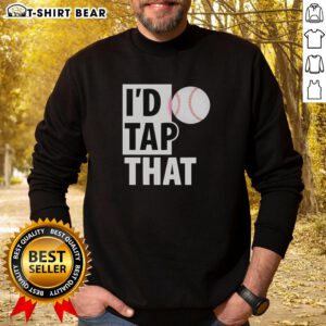 Top ID Tap That Baseball Graphic Sweatshirt featuring a stylish baseball-themed design for sports enthusiasts.