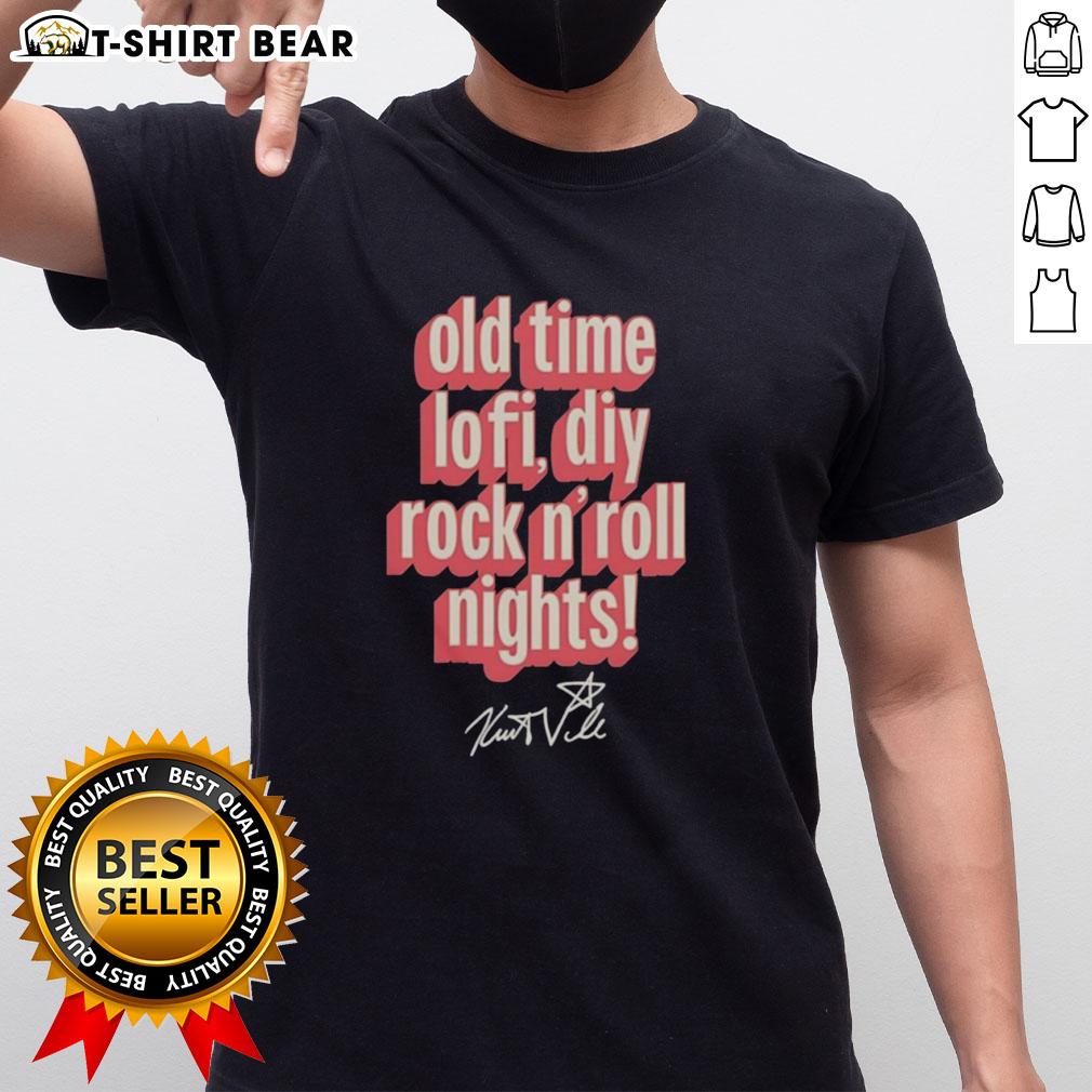 Top Kurt Vile Old Time Lofi DIY Rock N'Roll Nights T-Shirt featuring vintage graphics and a relaxed fit design.