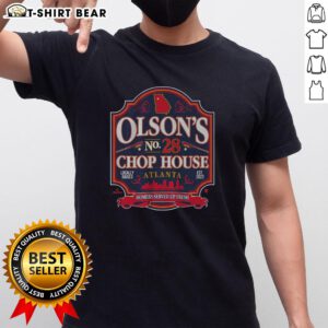 Alt Text: Hot Matt Olson's Chop House T-Shirt featuring a stylish design, perfect for fans of baseball and the Atlanta Braves.