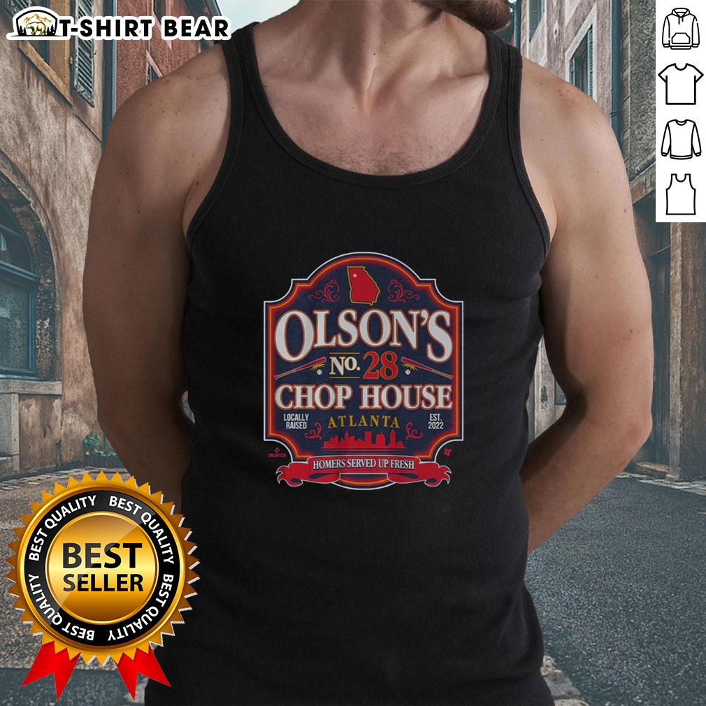 Hot Matt Olson's Chop House tank top featuring a stylish design for fans of MLB and comfortable casual wear.