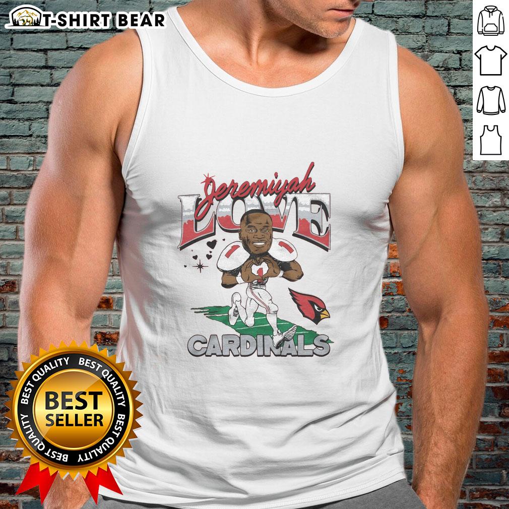 Stylish Jeremiyah Love tank top featuring the Arizona Cardinals logo, perfect for game day and casual wear.