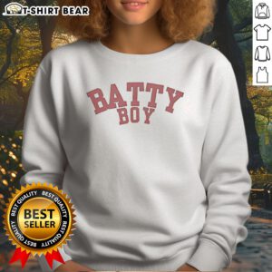 Awesome Destin Conrad Batty Boy Pride Sweatshirt in vibrant colors, unisex crewneck sweatshirt on white background