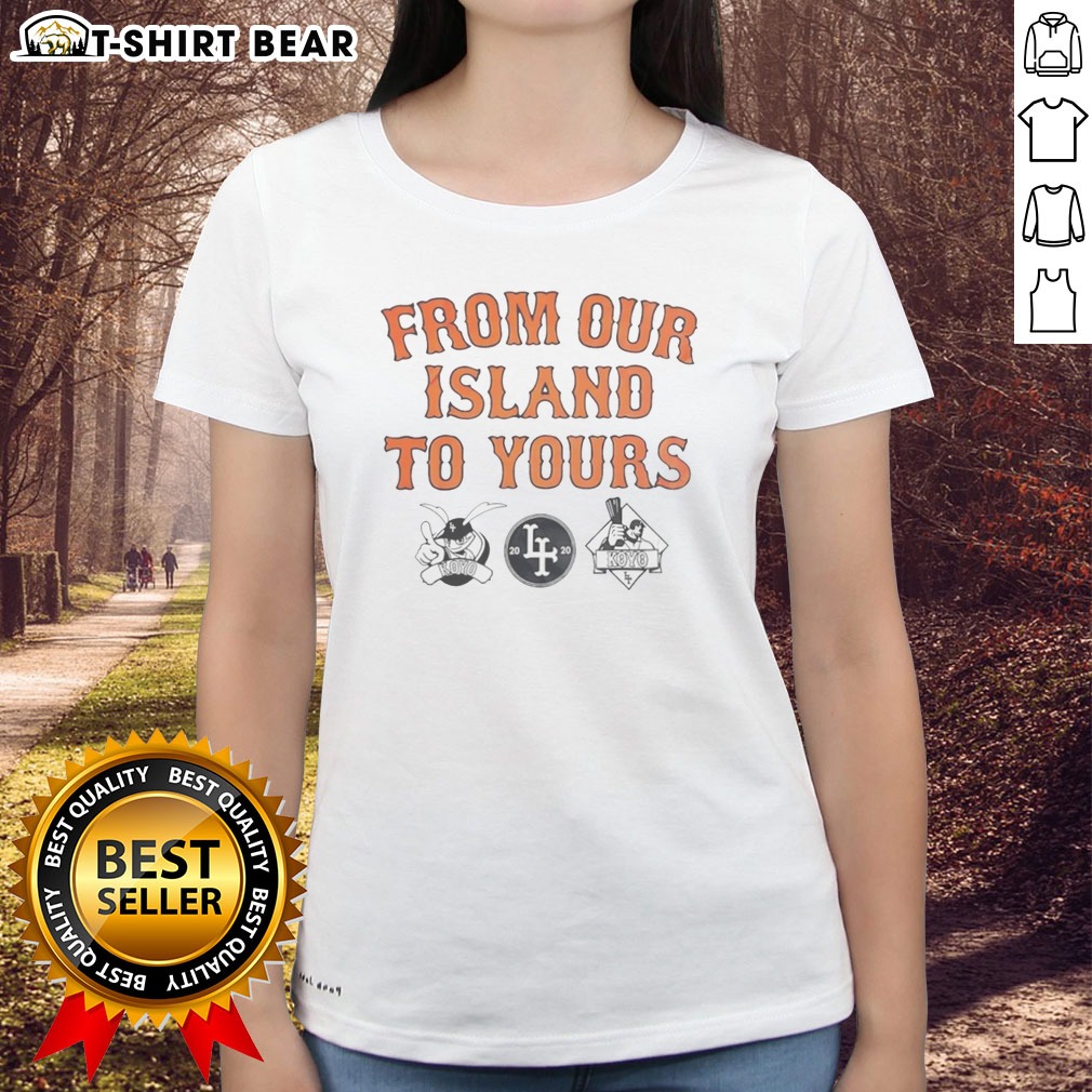 Awesome Los Angeles Dodgers From Our Island To Yours Hoodie Shirt on Ladies Shirt Awesome Los Angeles Dodgers From Our Island To Yours Hoodie Shirt shown as a ladies shirt preview