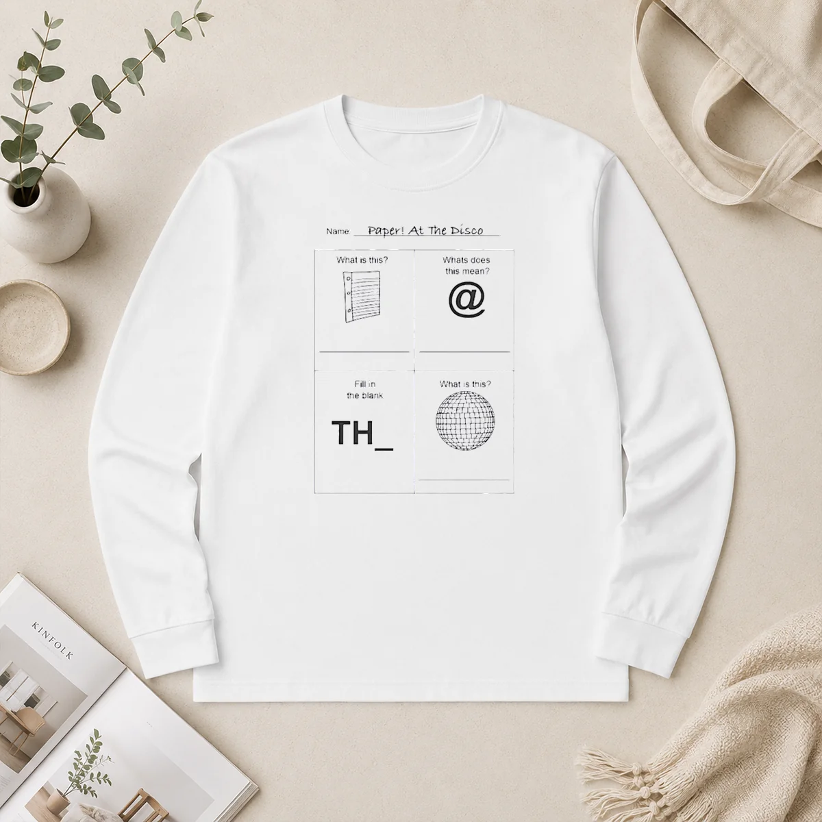 Awesome Paper At The Disco Educational Worksheet Parody Long Sleeve Shirt Awesome Paper At The Disco Educational Worksheet Parody Long Sleeve Shirt