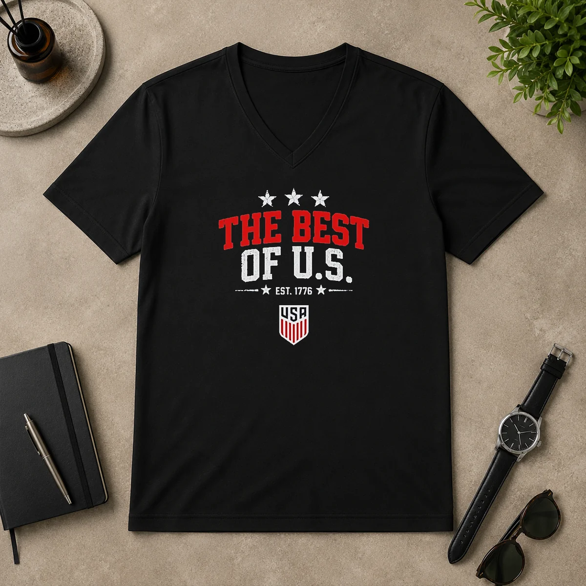 Awesome USMNT The Best Of U.S V-Neck Shirt Awesome USMNT The Best Of U.S V-Neck Shirt