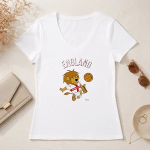 Awesome World Cup Willie England 1966 Soccer Mascot Mascot England V-Neck Shirt