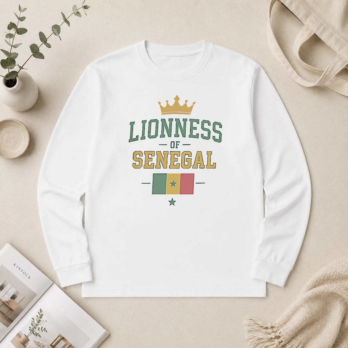 Funny Lioness Of Senegal Flag And Crown National Long Sleeve Shirt Funny Lioness Of Senegal Flag And Crown National Long Sleeve Shirt with vibrant colors and detailed print