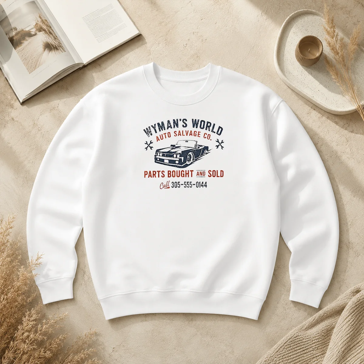 Funny Wymans World Auto Salvage Co Sweater Funny Wymans World Auto Salvage Co Sweater