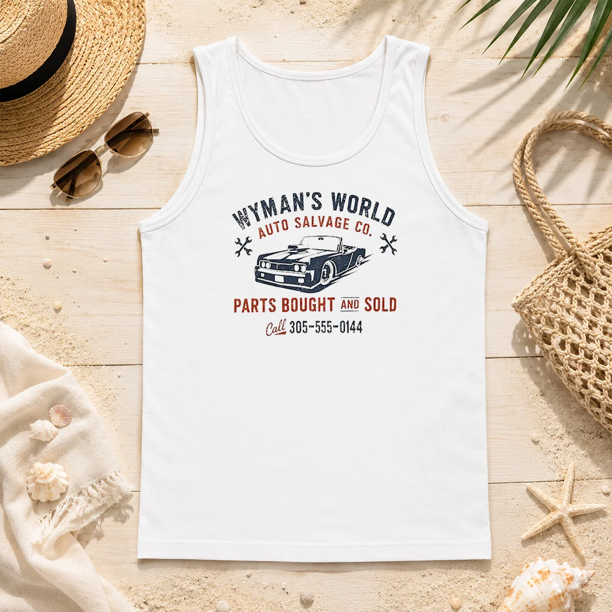 Funny Wymans World Auto Salvage Co Tank Top Funny Wymans World Auto Salvage Co Tank Top
