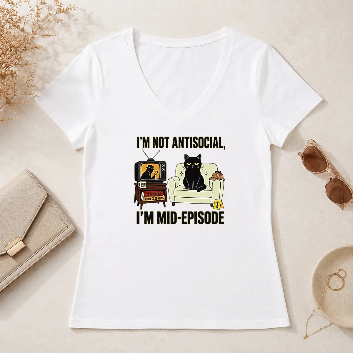 Good I Am Not Antisocial I V-Neck Shirt Good I Am Not Antisocial I V-Neck Shirt