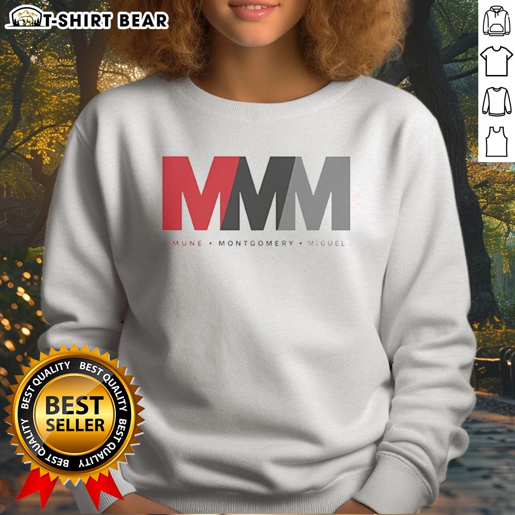 Good Mune Montgomery Miguel MMM Logo Hoodie Shirt on Sweatshirt Good Mune Montgomery Miguel MMM Logo Hoodie Shirt shown as a sweatshirt preview