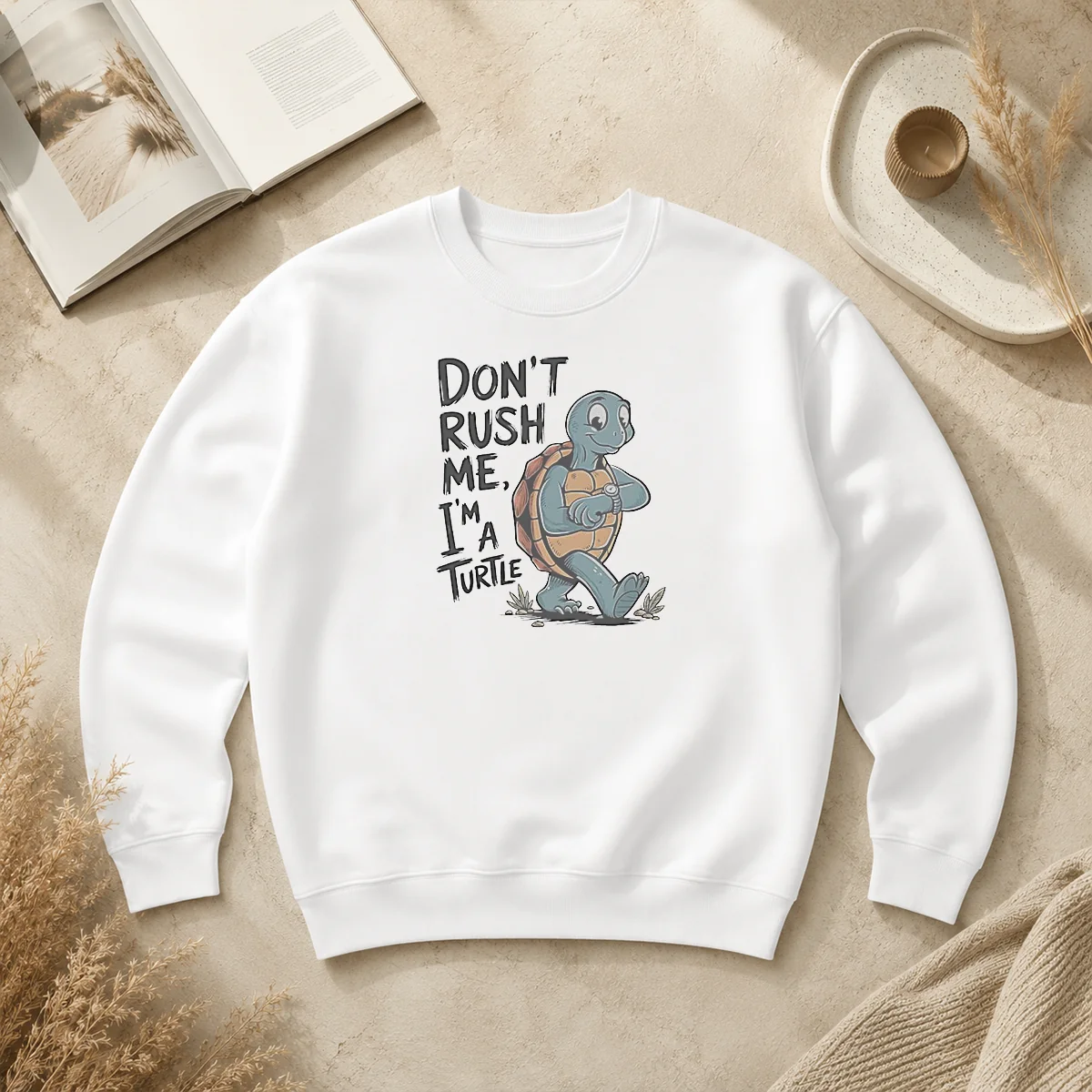 Good Turtle Don'T Rush Me I'M A Turtle Walking With A Wristwatch Funny Animal Sweater Good Turtle Don'T Rush Me I'M A Turtle Walking With A Wristwatch Funny Animal Sweater