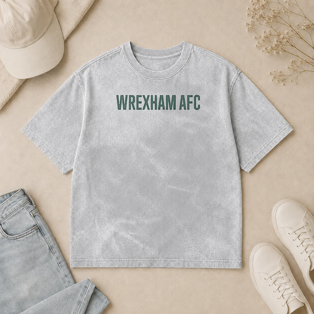 Good Wrexham AFC Washed T Shirt Good Wrexham AFC Washed T Shirt in soft, vintage-style cotton fabric with classic crew neck and short sleeves