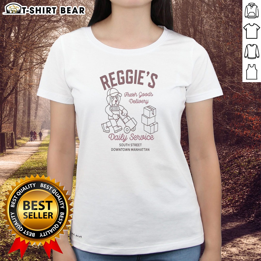 Hot Reggie'S Fresh Goods Delivery Hoodie Shirt on Ladies Shirt Hot Reggie'S Fresh Goods Delivery Hoodie Shirt shown as a ladies shirt preview