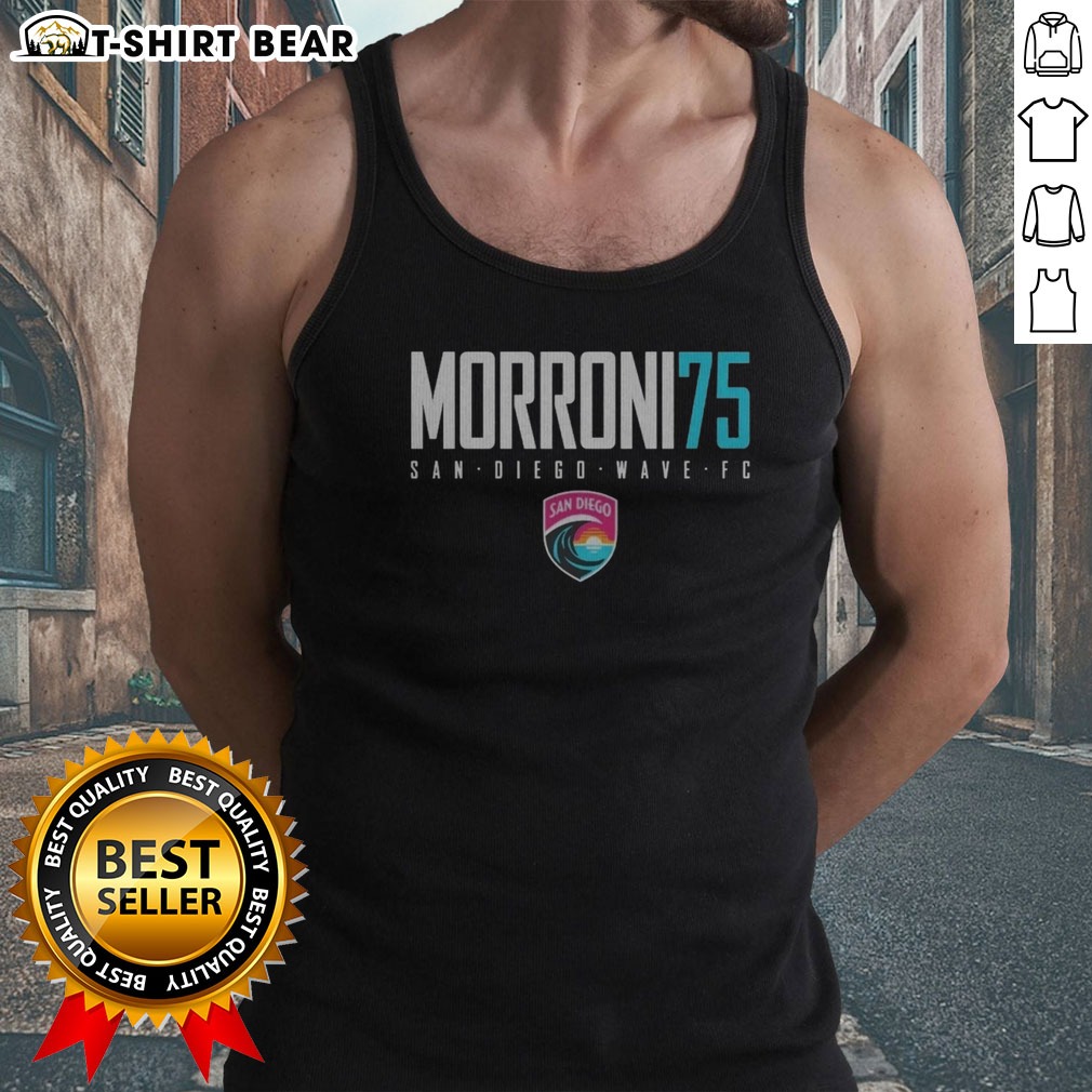 Hot San Diego Wave FC Morroni 75 San Diego Wave FC Soccer Team Shirt on Tank Top Hot San Diego Wave FC Morroni 75 San Diego Wave FC Soccer Team Shirt shown as a tank top preview