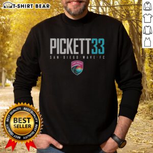 Hot San Diego Wave FC Pickett 33 Sweatshirt featuring vibrant team colors and logo for fans.