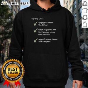 Hot SB19 Justin To Do List Pspsps A Cat Support Animal Rescue Checkmarks Hoodie for animal lovers