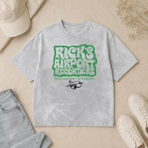 Hot Tom Petty Rick'S Airport Recorders The Best Round Washed T-Shirt