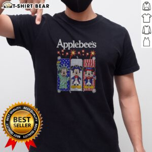 Nice Applebee'S Mickey Mouse USA Shirt featuring a classic Mickey Mouse design on a comfortable cotton tee