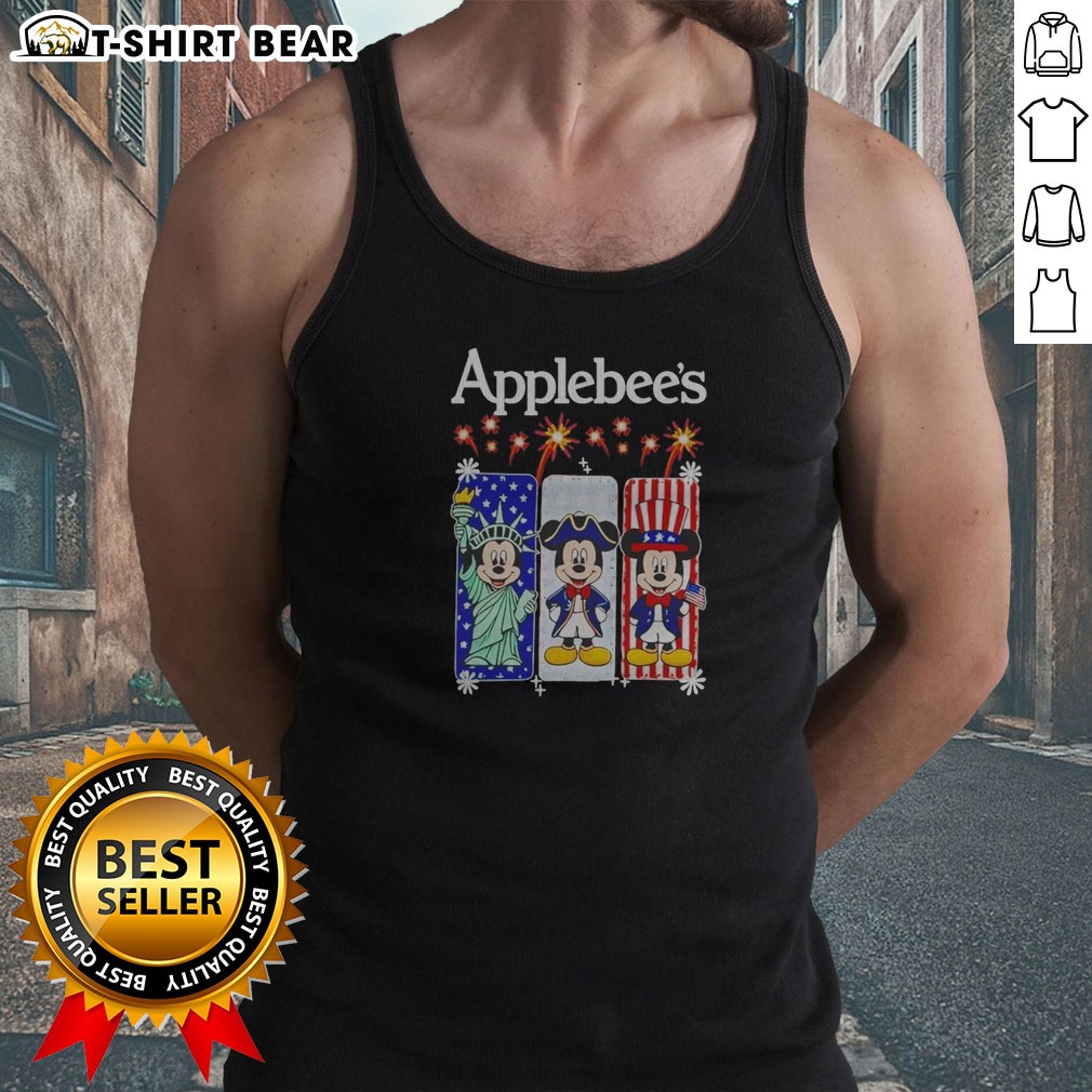 Nice Applebee'S Mickey Mouse USA Shirt on Tank Top Nice Applebee'S Mickey Mouse USA Shirt shown as a tank top preview