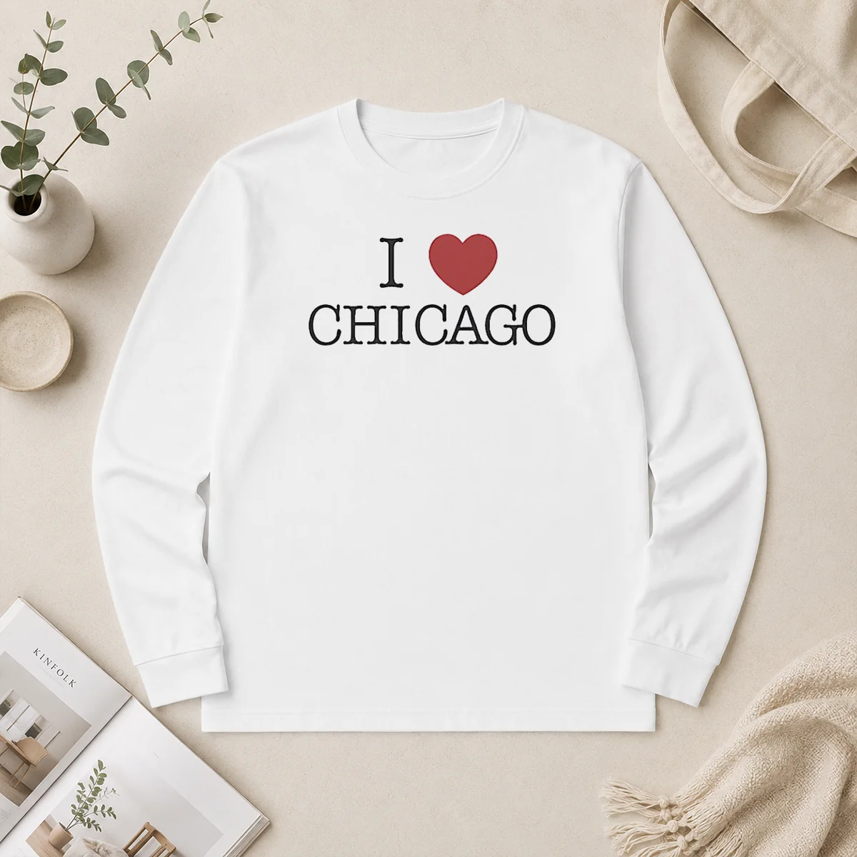 Nice I Love Chicago Heart Long Sleeve Shirt Nice I Love Chicago Heart Long Sleeve Shirt