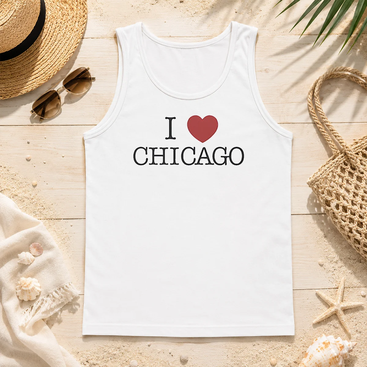 Nice I Love Chicago Heart Tank Top Nice I Love Chicago Heart Tank Top
