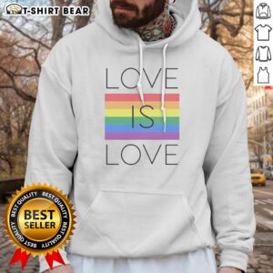 Nice Love Is Love Pride Month Hoodie featuring vibrant colors and a heartfelt message.