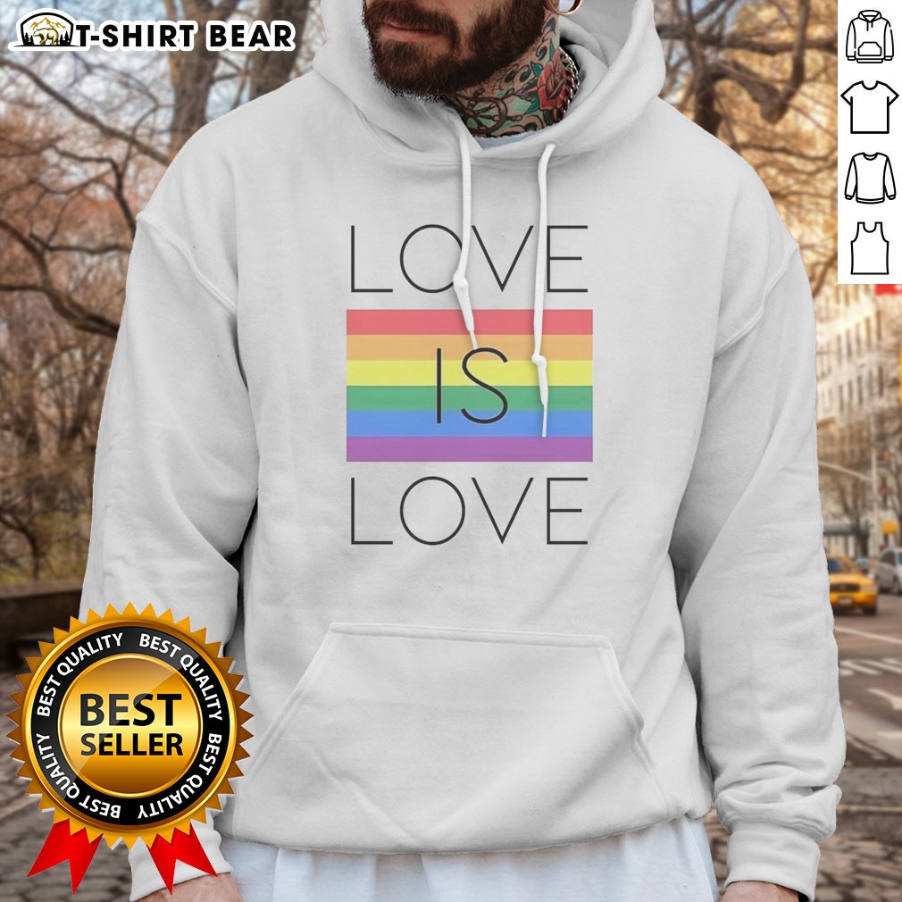 Nice Love Is Love Pride Month Hoodie Shirt on Hoodie Nice Love Is Love Pride Month Hoodie Shirt shown as a hoodie preview
