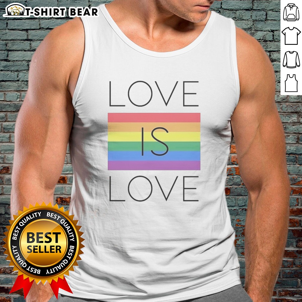 Nice Love Is Love Pride Month Hoodie Shirt on Tank Top Nice Love Is Love Pride Month Hoodie Shirt shown as a tank top preview