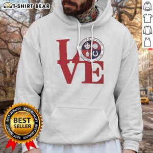 Nice Redcar Athletic Football Club Love Logo Emblem Football Sport Fan Soccer Club Hoodie displayed in a cozy setting.