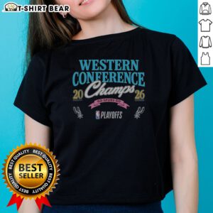 Nice San Antonio Spurs Western Conference Champs 2026 Go Spurs Go Playoffs Ladies Shirt featuring a vibrant design.