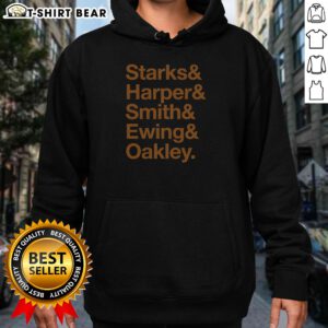 Nice Starks Harper Smith Ewing Oakley New York Knicks 1990s Basketball Roster Hoodie