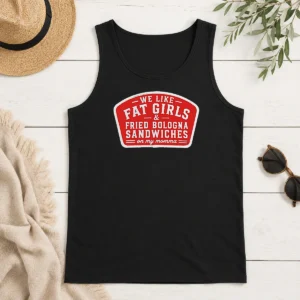 Nice We Like Fat Girls And Fried Bologna Sandwiches On My Momma Patch Tank Top
