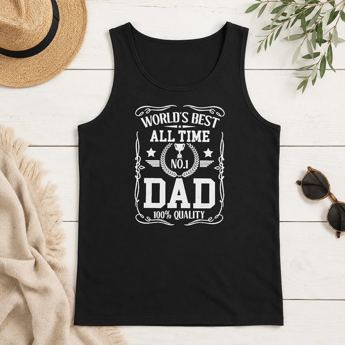 Nice World'S Best All Time #1 Dad Tank Top Nice World'S Best All Time #1 Dad Tank Top
