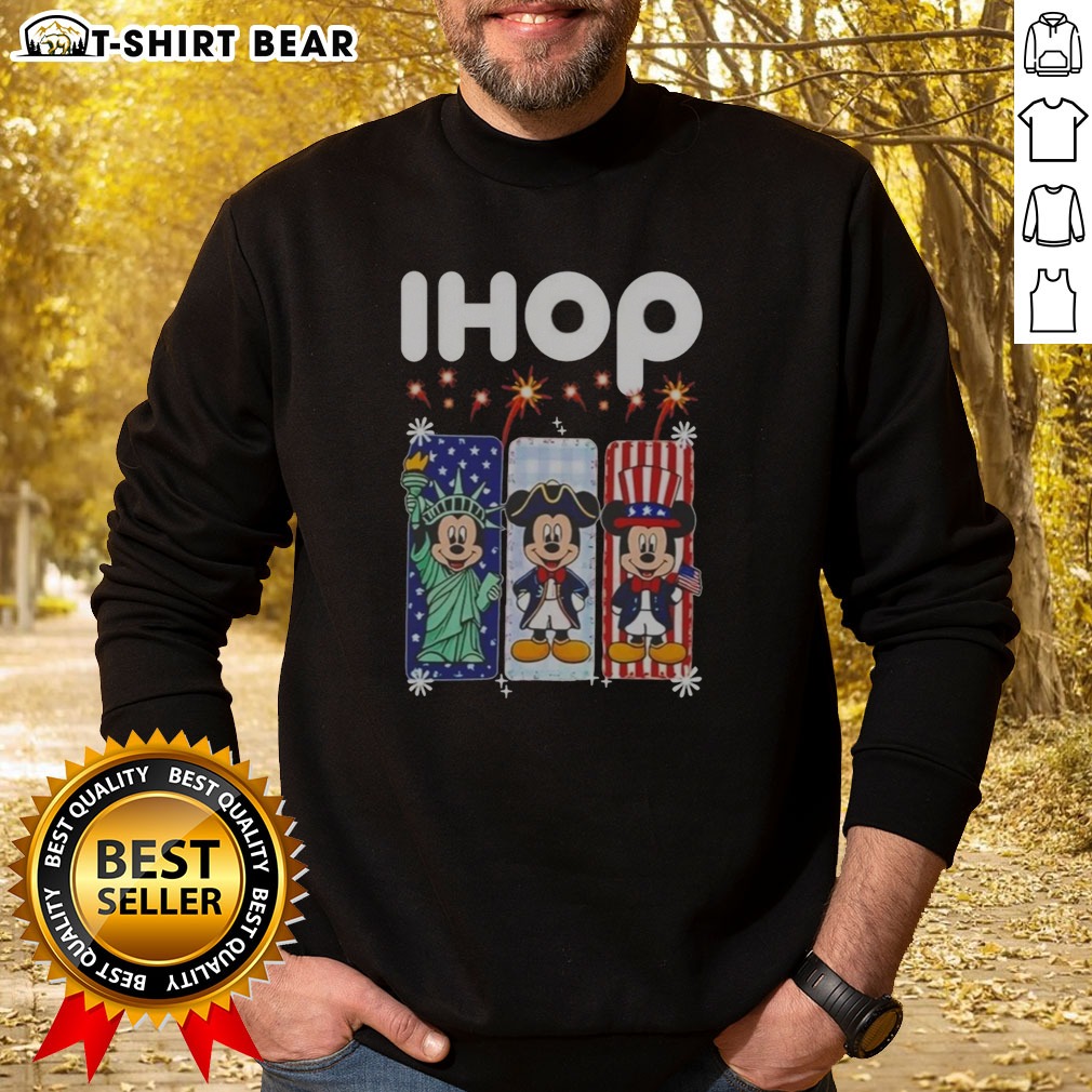 Official Ihop Mickey Mouse Statue Of Liberty Patriot Independence Day Shirt on Sweatshirt Official Ihop Mickey Mouse Statue Of Liberty Patriot Independence Day Shirt shown as a sweatshirt preview