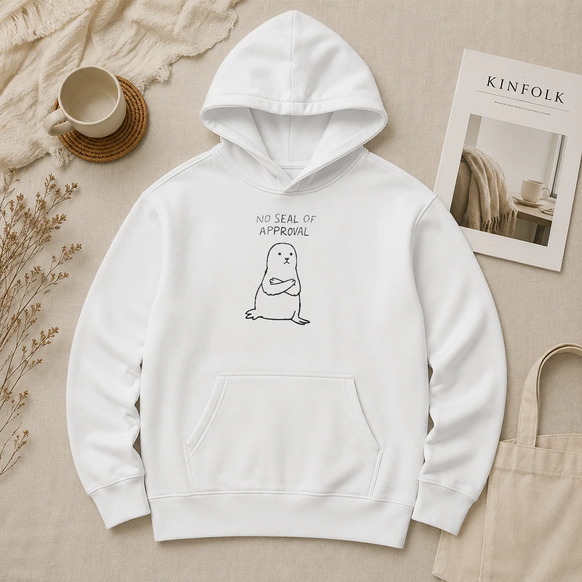 Official No Seal Of Approval Pun With An Annoyed Seal With Crossed Arms Illustration Hoodie Official No Seal Of Approval Pun With An Annoyed Seal With Crossed Arms Illustration Hoodie
