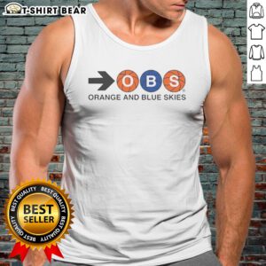 Official Orange And Blue Skies Tank top featuring vibrant colors and a comfortable fit.