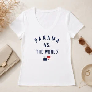 Official Panama Vs The World Panama Flag Panama National Soccer Team FIFA World Cup 2026 V-Neck Shirt