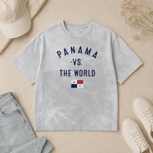 Official Panama Vs The World Panama Flag Panama National Soccer Team FIFA World Cup 2026 Washed T-Shirt