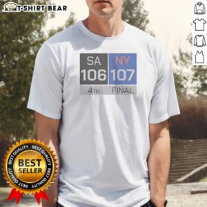 Official Top San Antonio Spurs Vs New York Knicks Final Score Shirt featuring a clear game score graphic on a comfortable cotton tee